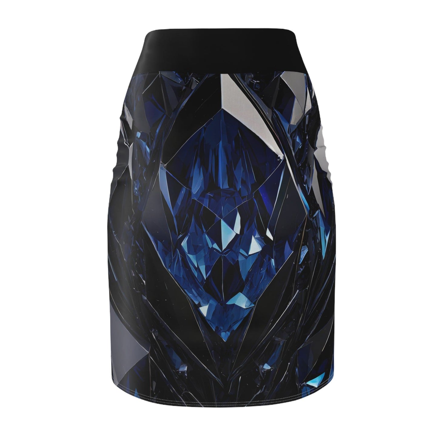 Blue Black Crystal Bleistiftrock Bleistiftrock 74.99 All Over Print, AOP, AOP Clothing, Assembled in the USA, Assembled in USA, Black, Bleistiftrock, Blue, Crystal, Made in the USA, Made in USA, Skirts & Dresses, Sublimation, Women's Clothing JLR Design