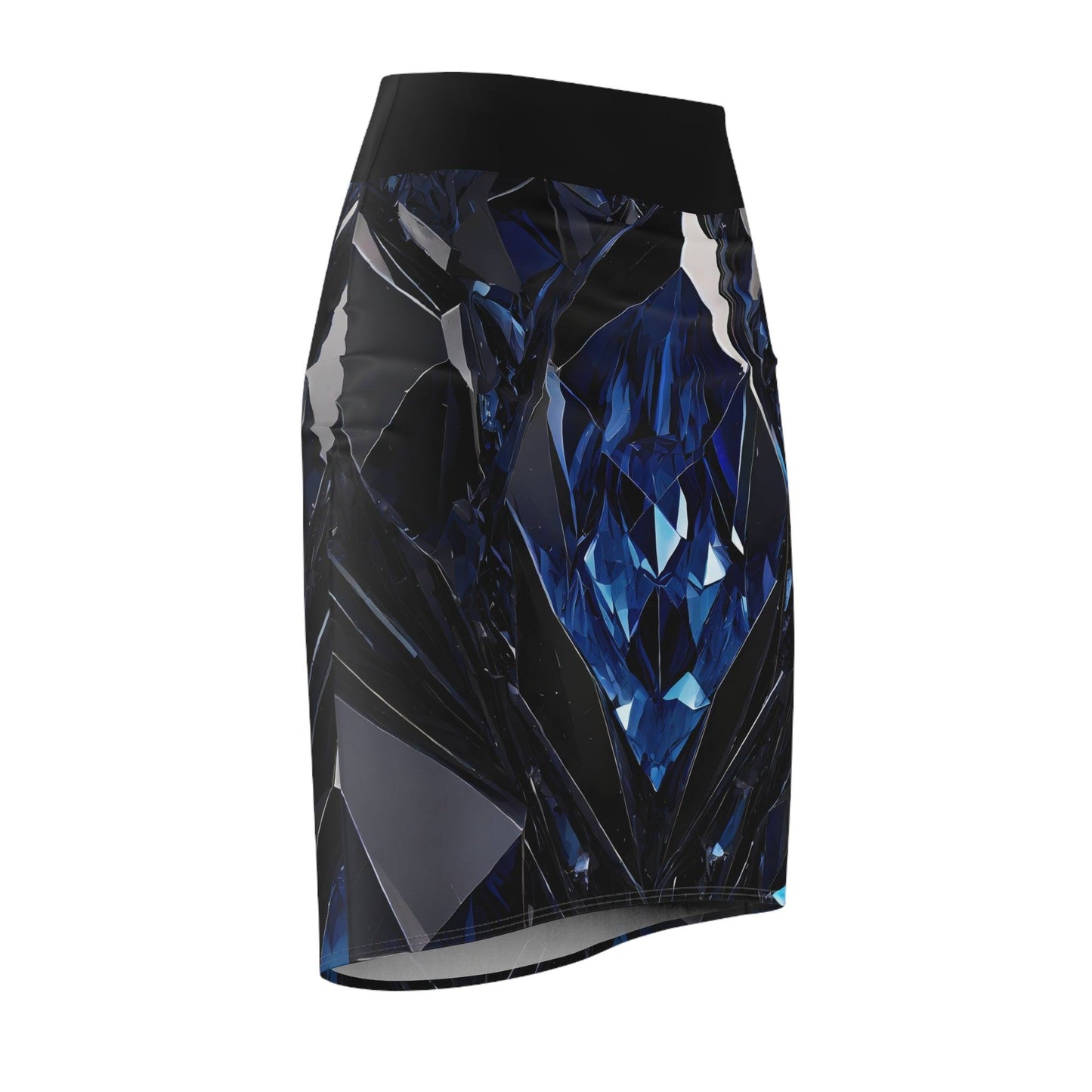 Blue Black Crystal Bleistiftrock Bleistiftrock 74.99 All Over Print, AOP, AOP Clothing, Assembled in the USA, Assembled in USA, Black, Bleistiftrock, Blue, Crystal, Made in the USA, Made in USA, Skirts & Dresses, Sublimation, Women's Clothing JLR Design