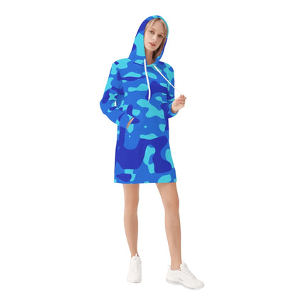 blue-camouflage-velvet-hoodie-dress-hoodiekleid-jlr-design-17021 - JLR Design