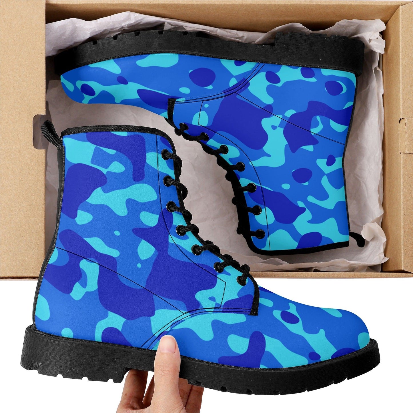 Blue Camouflage Damen Stiefel Stiefel 82.99 Blue, Camouflage, Damen, Stiefel JLR Design