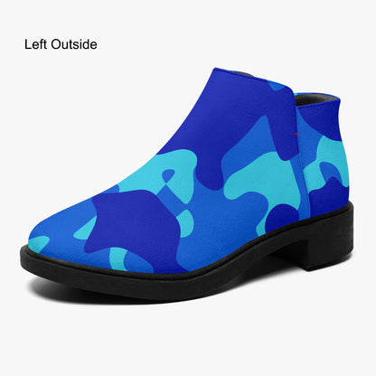 Blue Camouflage elegante Reißverschluss-Stiefeletten Stiefeletten JLR Design
