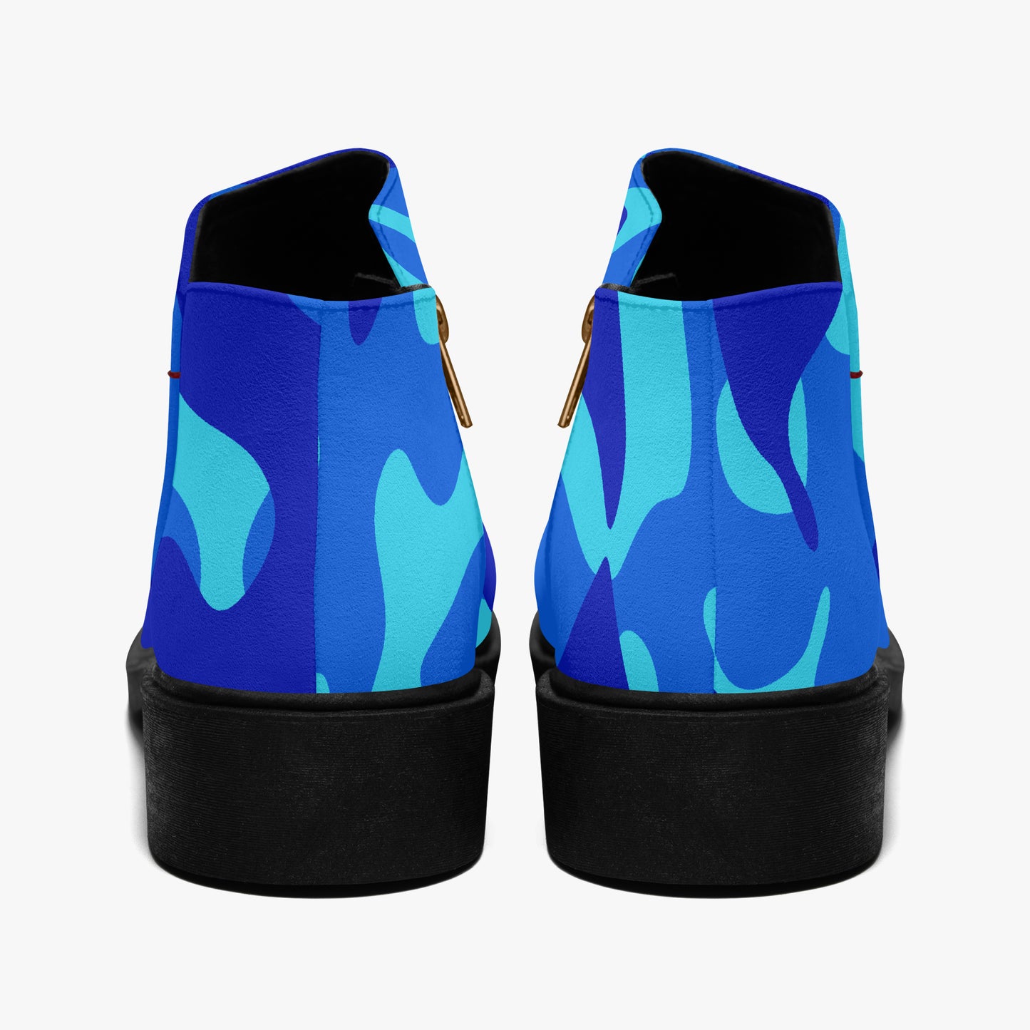 Blue Camouflage elegante Reißverschluss-Stiefeletten Stiefeletten JLR Design