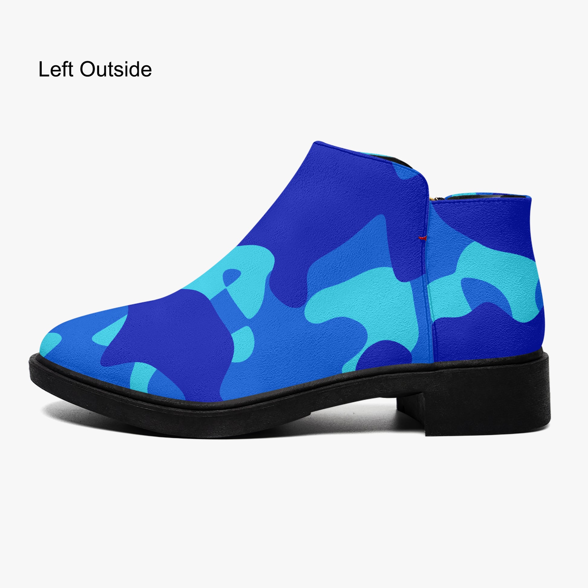 Blue Camouflage elegante Reißverschluss-Stiefeletten Stiefeletten JLR Design