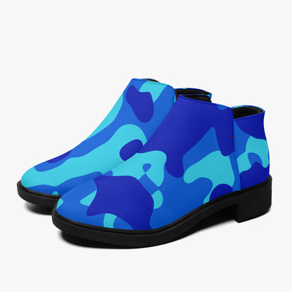 Blue Camouflage elegante Reißverschluss-Stiefeletten Stiefeletten JLR Design