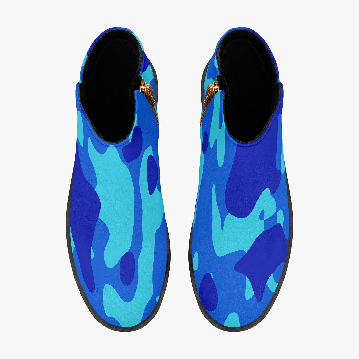 Blue Camouflage elegante Reißverschluss-Stiefeletten Stiefeletten JLR Design