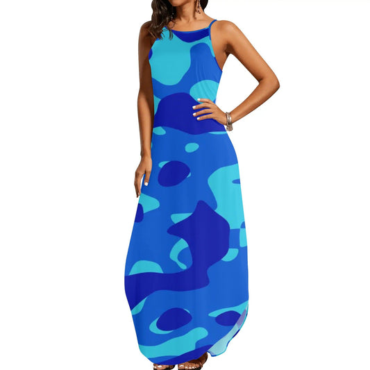 Blue Camouflage elegantes ärmelloses Abendkleid Abendkleid 77.99 Abendkleid, Blue, Camouflage, Elegant, ärmellos JLR Design