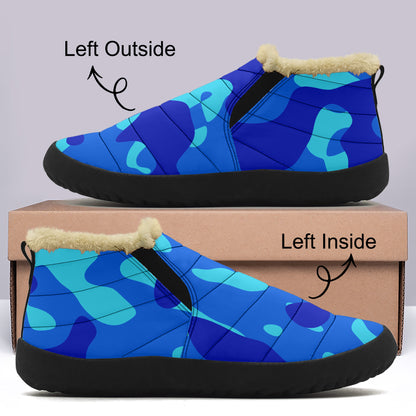 Blue Camouflage Faux Fur Slipper Slipper JLR Design