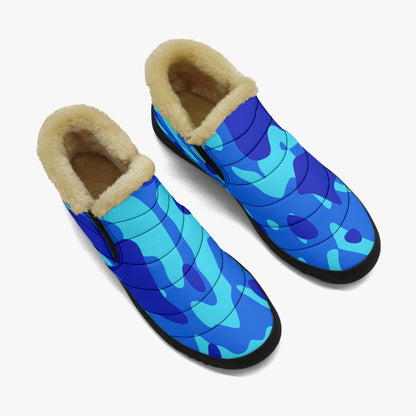 Blue Camouflage Faux Fur Slipper Slipper JLR Design