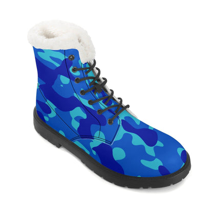 Blue Camouflage Faux Fur Stiefel für Herren Lederstiefel 92.99 Blue, Camouflage, Faux, Fur, Herren, Lederstiefel JLR Design