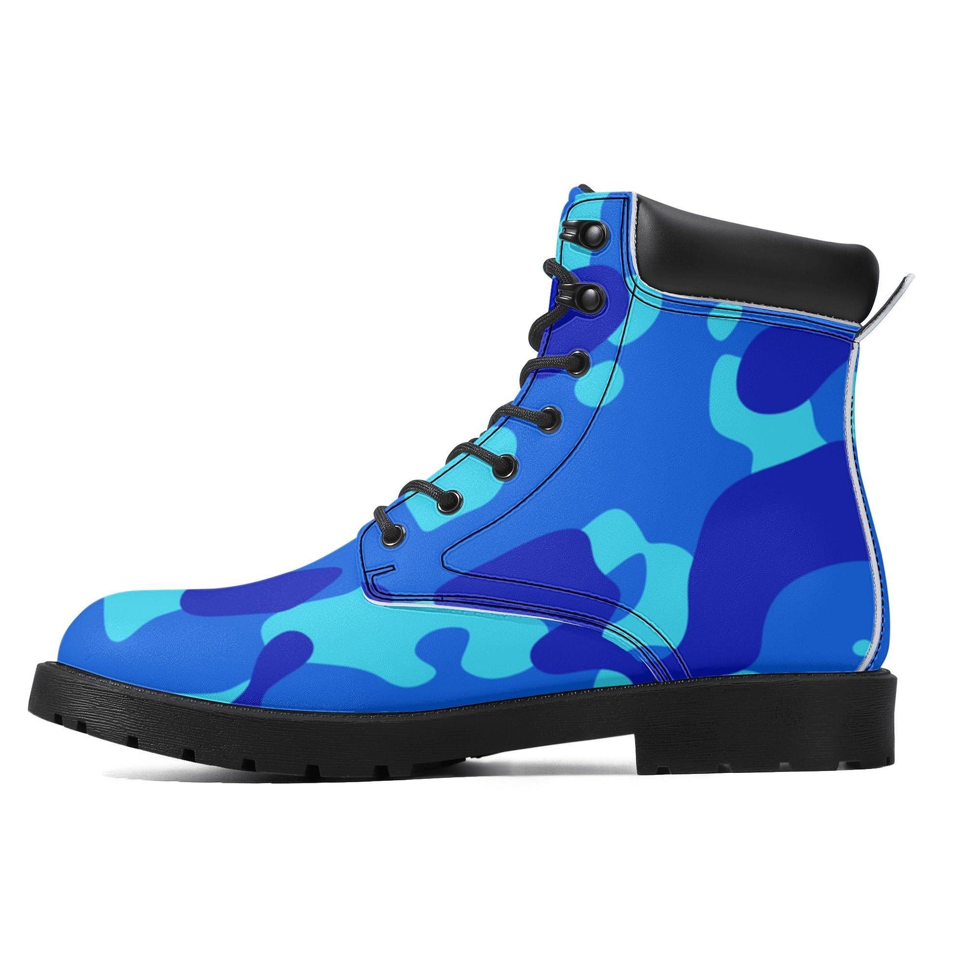 Blue Camouflage Ganzjahres Stiefel für Herren Lederstiefel 82.99 Blue, Camouflage, Ganzjahres, Herren, Lederstiefel JLR Design