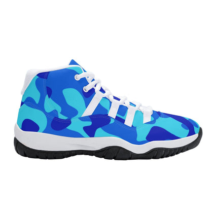 Blue Camouflage High Top Damen Sneaker -- Blue Camouflage High Top Damen Sneaker - undefined Sneaker | JLR Design