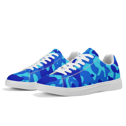 Blue Camouflage Low Top Leather Sneaker Low Top Sneaker 83.99 Blue, Camouflage, Leather, Low, Sneaker, Top JLR Design