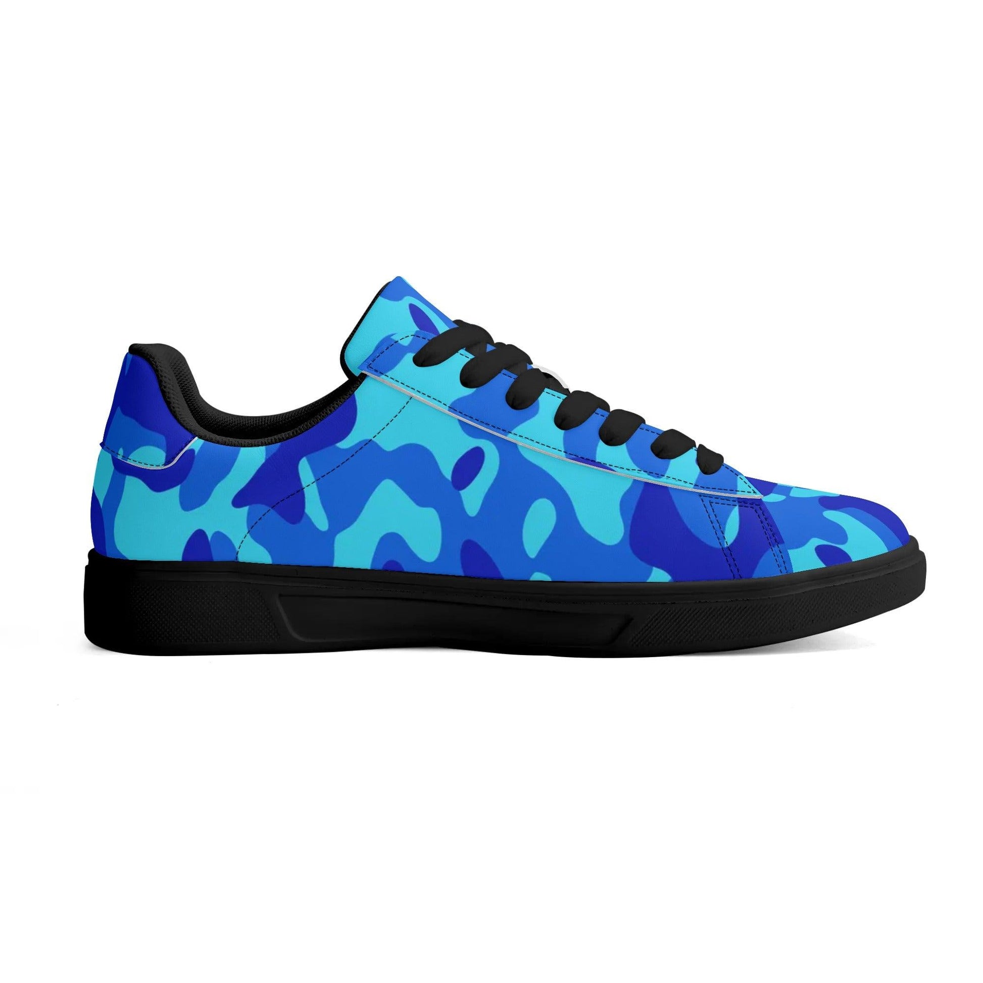 Blue Camouflage Low Top Leather Sneaker Low Top Sneaker 83.99 Blue, Camouflage, Leather, Low, Sneaker, Top JLR Design