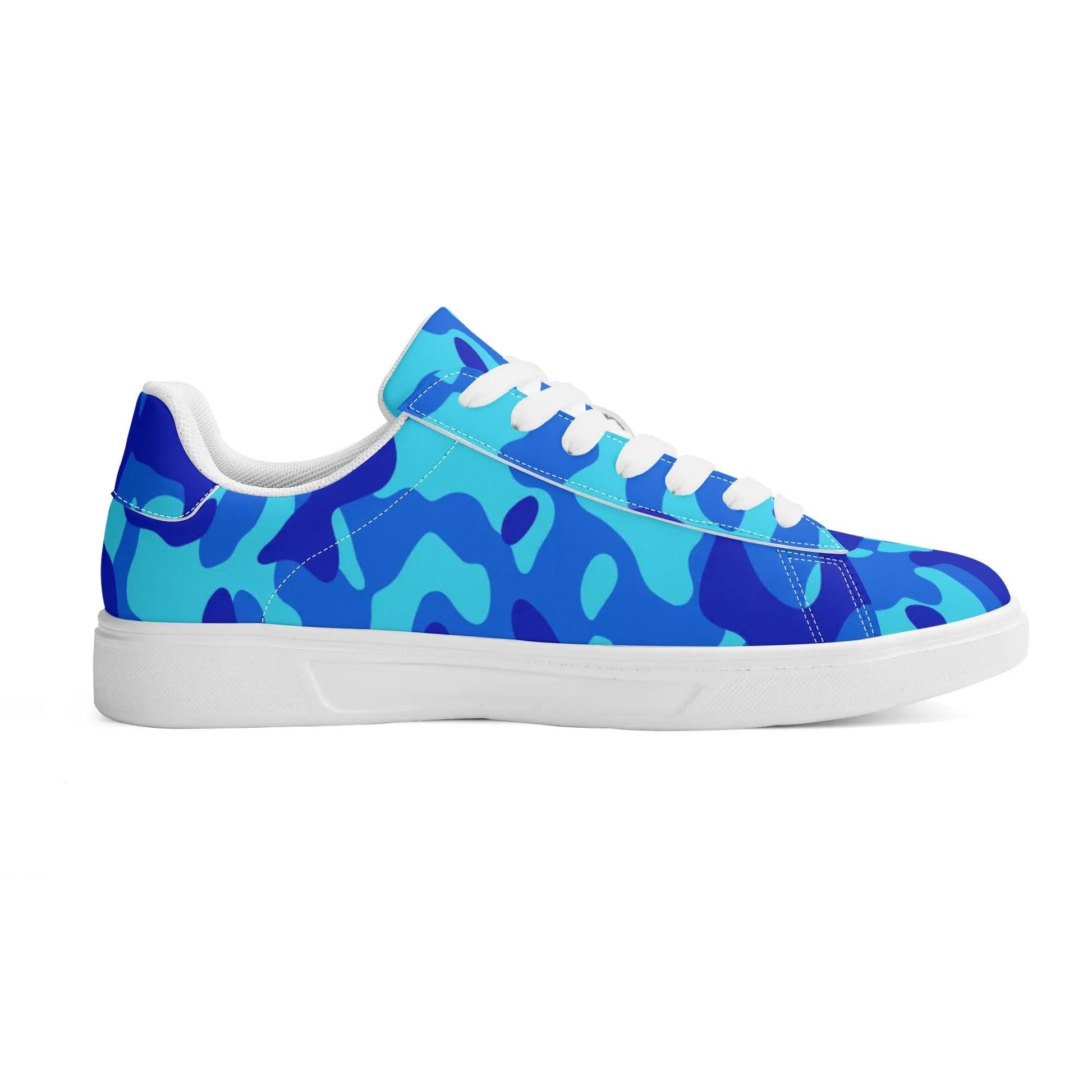 Blue Camouflage Low Top Leather Sneaker Low Top Sneaker 83.99 Blue, Camouflage, Leather, Low, Sneaker, Top JLR Design