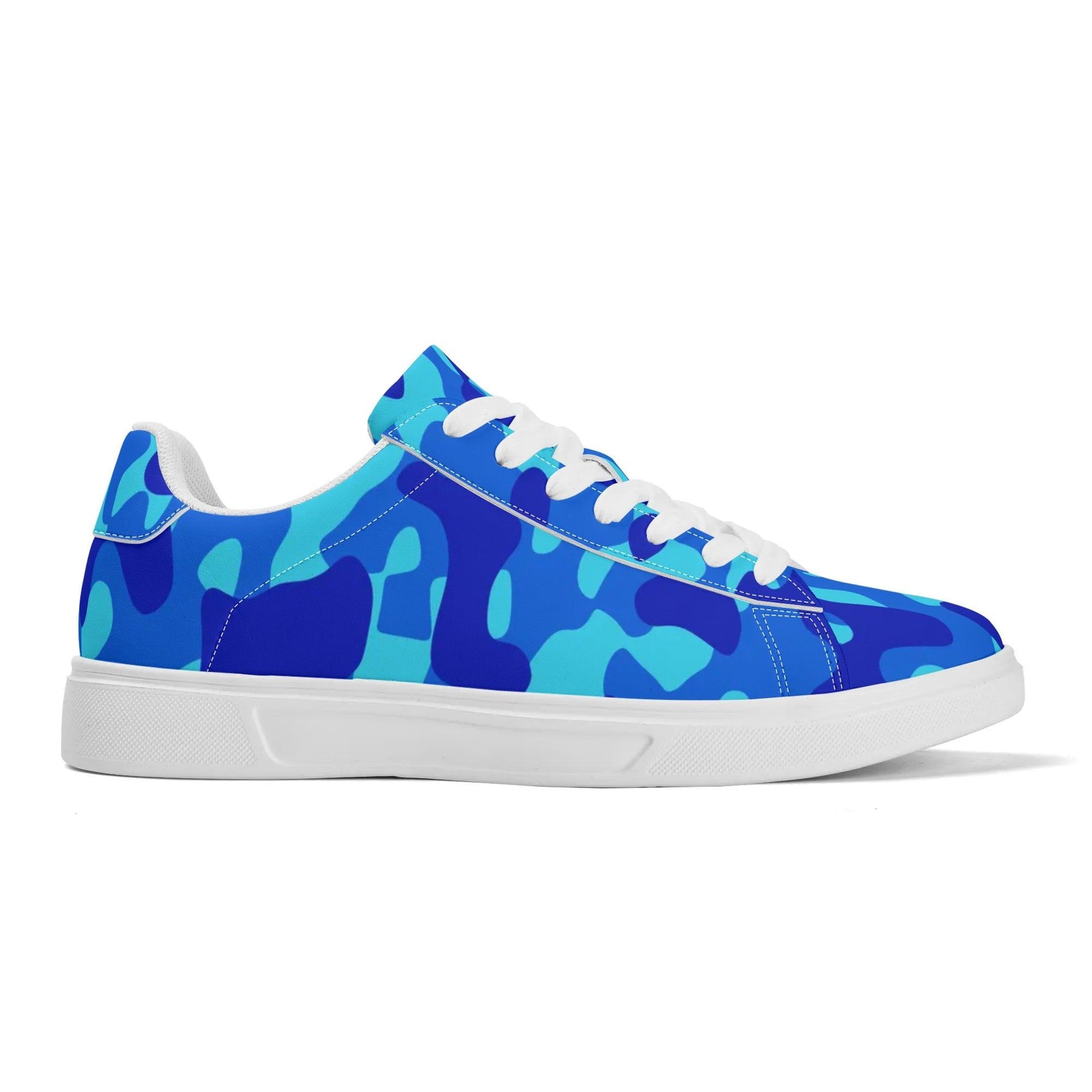 Blue Camouflage Low Top Leather Sneaker Low Top Sneaker 83.99 Blue, Camouflage, Leather, Low, Sneaker, Top JLR Design