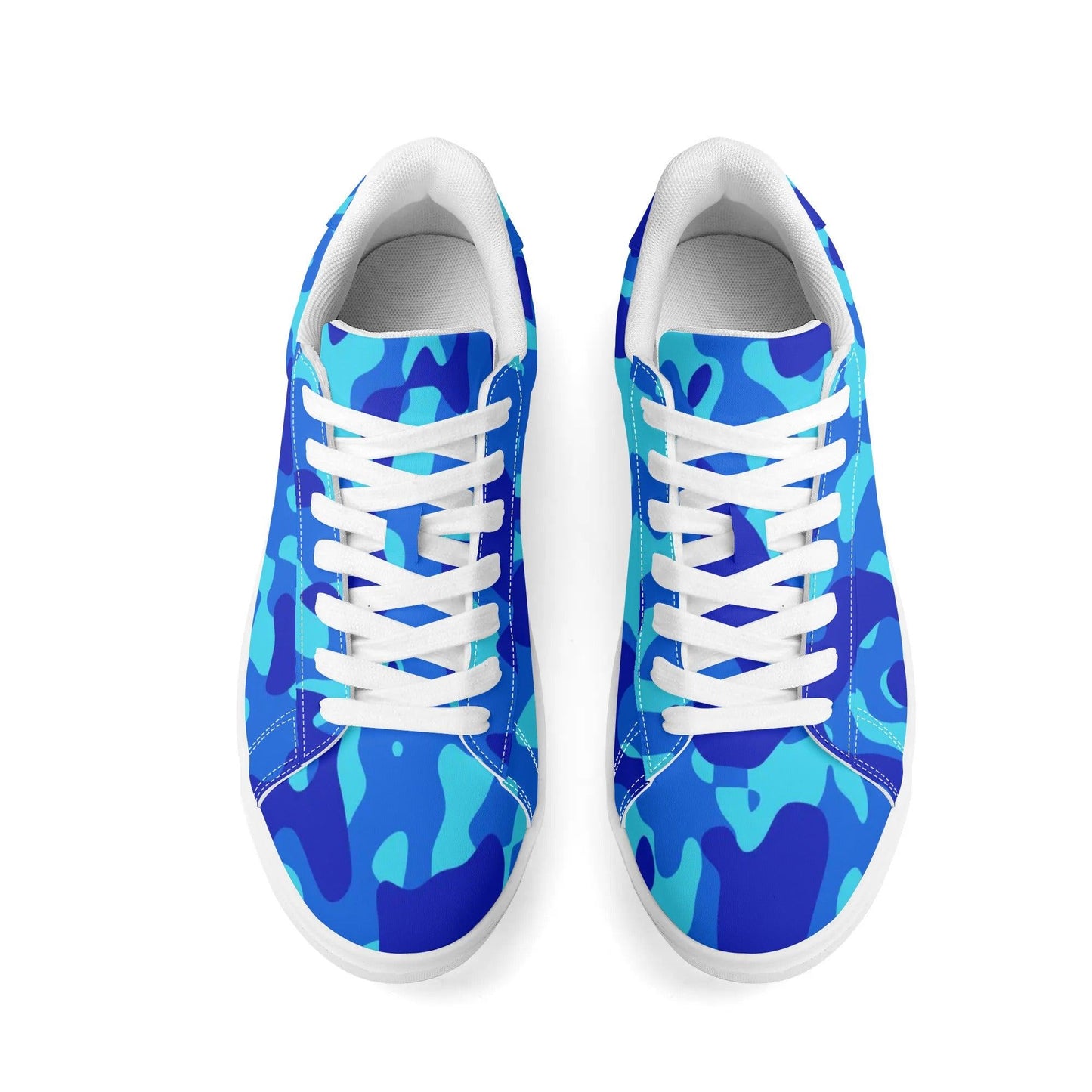 Blue Camouflage Low Top Leather Sneaker Low Top Sneaker 83.99 Blue, Camouflage, Leather, Low, Sneaker, Top JLR Design