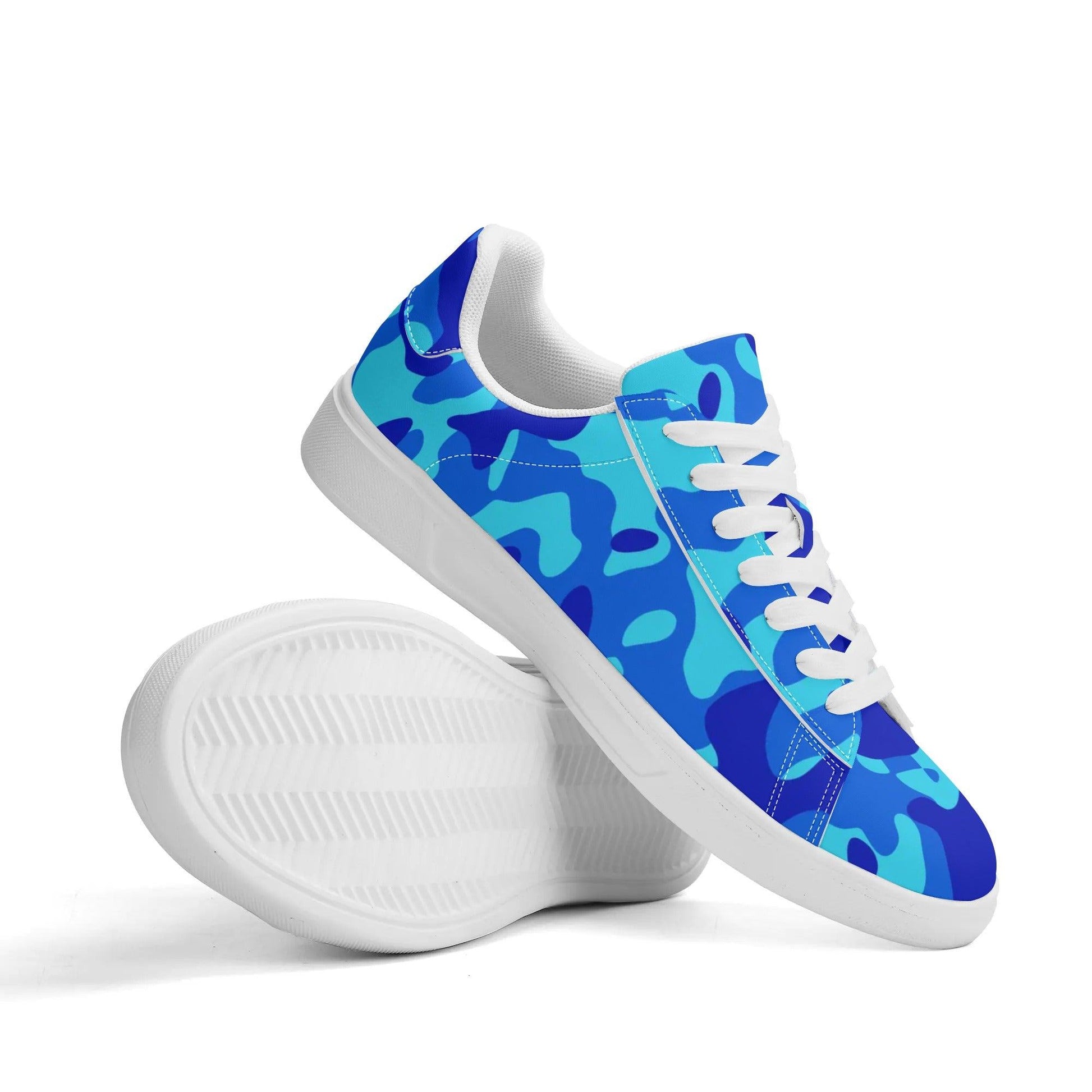 Blue Camouflage Low Top Leather Sneaker Low Top Sneaker 83.99 Blue, Camouflage, Leather, Low, Sneaker, Top JLR Design