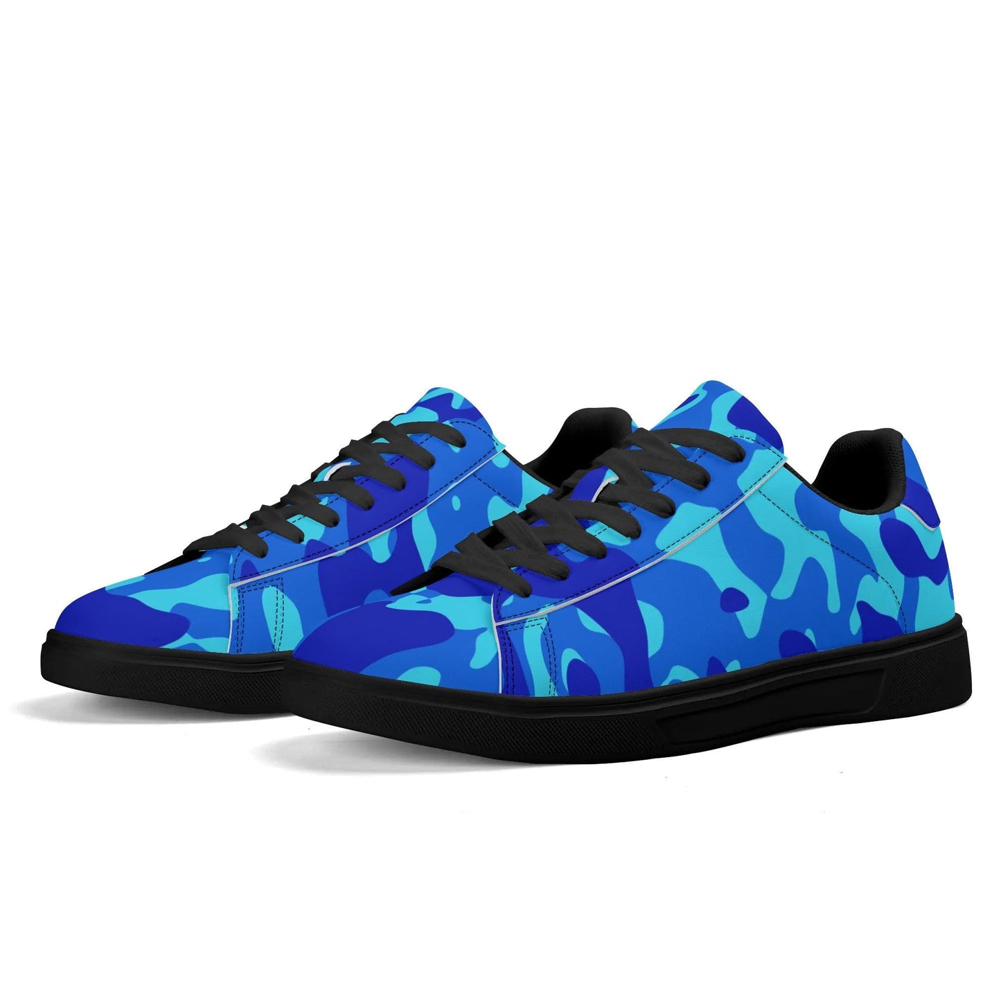 Blue Camouflage Low Top Leather Sneaker Low Top Sneaker 83.99 Blue, Camouflage, Leather, Low, Sneaker, Top JLR Design