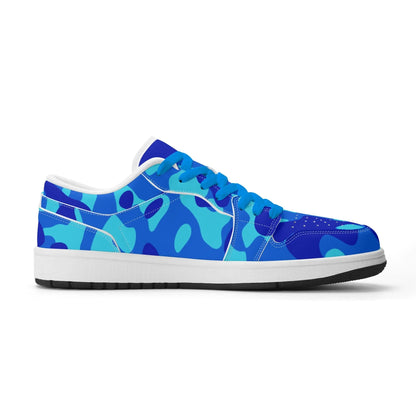 blue-camouflage-low-top-leder-sneaker-fur-damen-sneaker-jlr-design-28713 - JLR Design