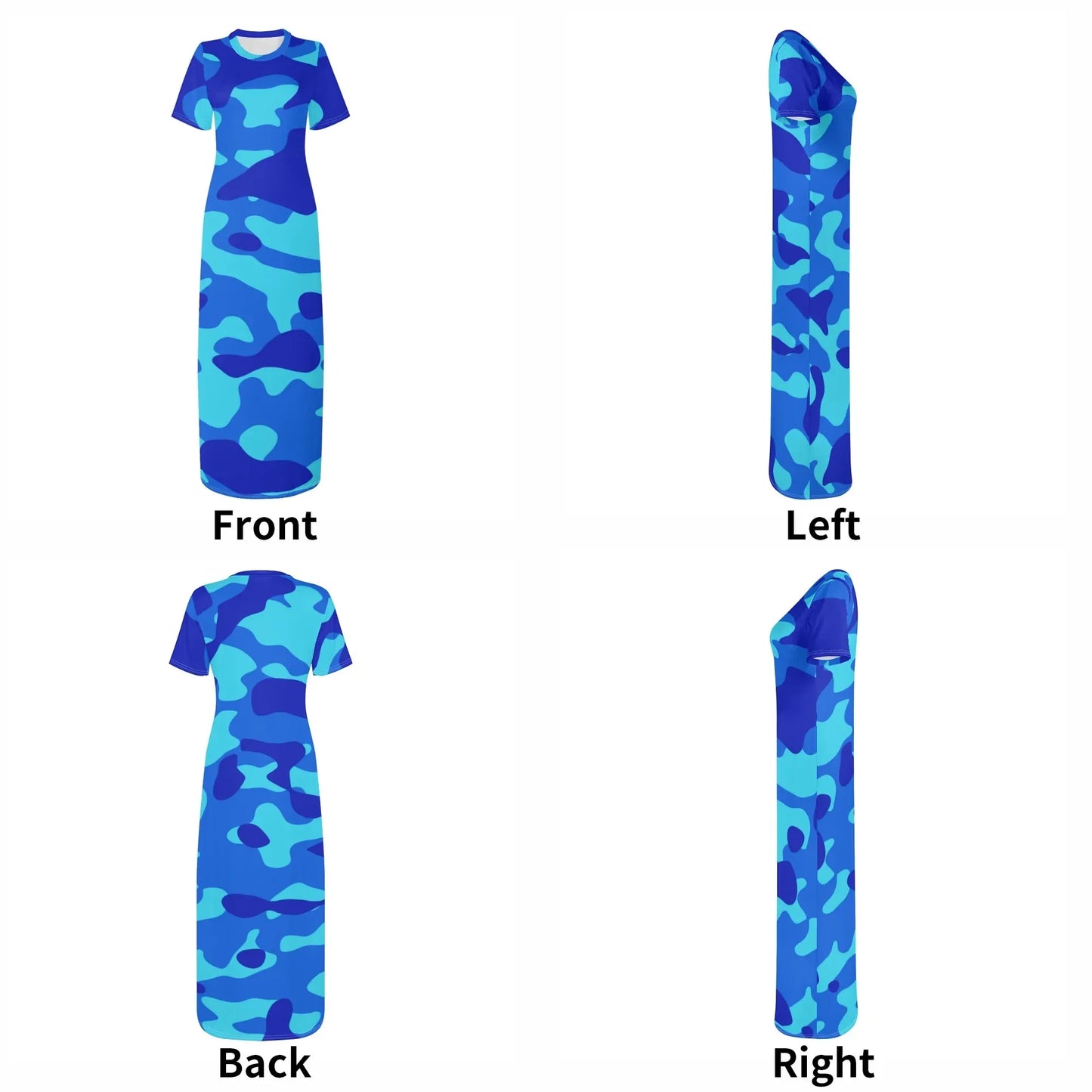 blue-camouflage-short-sleeve-long-dress-long-dress-jlr-design-59507 - JLR Design