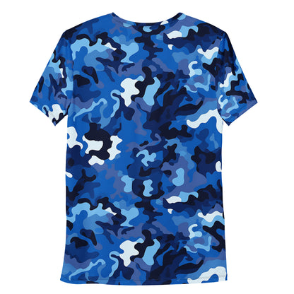 Blue Camouflage v1 Sport-T-Shirt für Herren Sport T-Shirt JLR Design