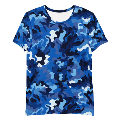 Blue Camouflage v1 Sport-T-Shirt für Herren Sport T-Shirt JLR Design