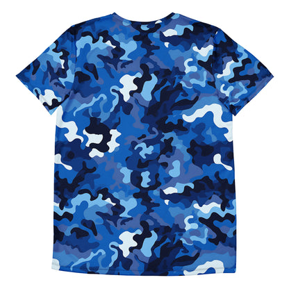 Blue Camouflage v1 Sport-T-Shirt für Herren Sport T-Shirt JLR Design