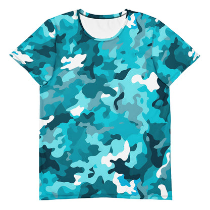 Blue Camouflage v2 Sport-T-Shirt für Herren Sport T-Shirt JLR Design