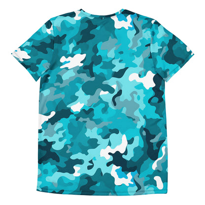 Blue Camouflage v2 Sport-T-Shirt für Herren Sport T-Shirt JLR Design