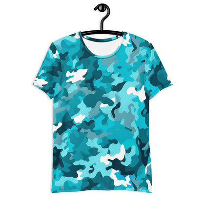 Blue Camouflage v2 Sport-T-Shirt für Herren Sport T-Shirt JLR Design