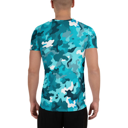 Blue Camouflage v2 Sport-T-Shirt für Herren Sport T-Shirt JLR Design