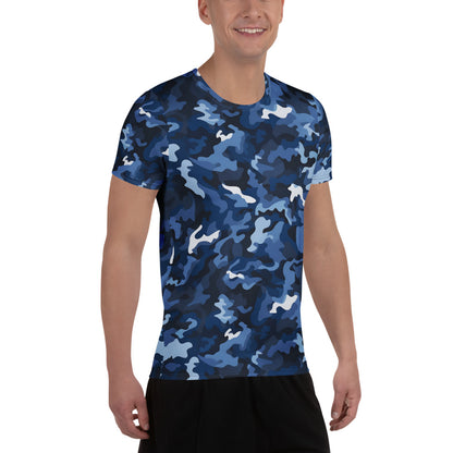 Blue Camouflage v3 Sport-T-Shirt für Herren Sport T-Shirt JLR Design