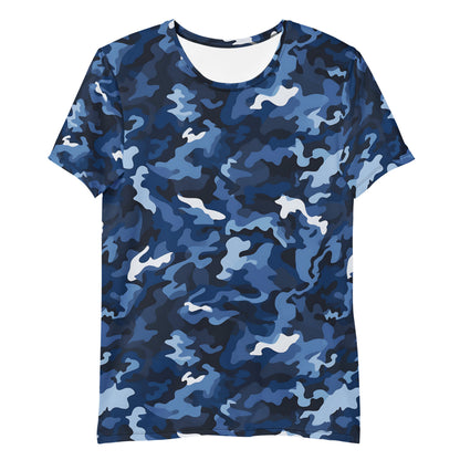 Blue Camouflage v3 Sport-T-Shirt für Herren Sport T-Shirt JLR Design