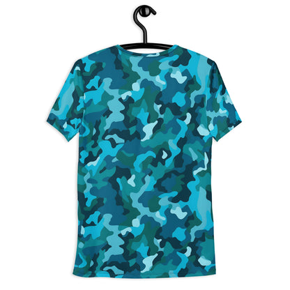 Blue Camouflage v4 Sport-T-Shirt für Herren Sport T-Shirt JLR Design