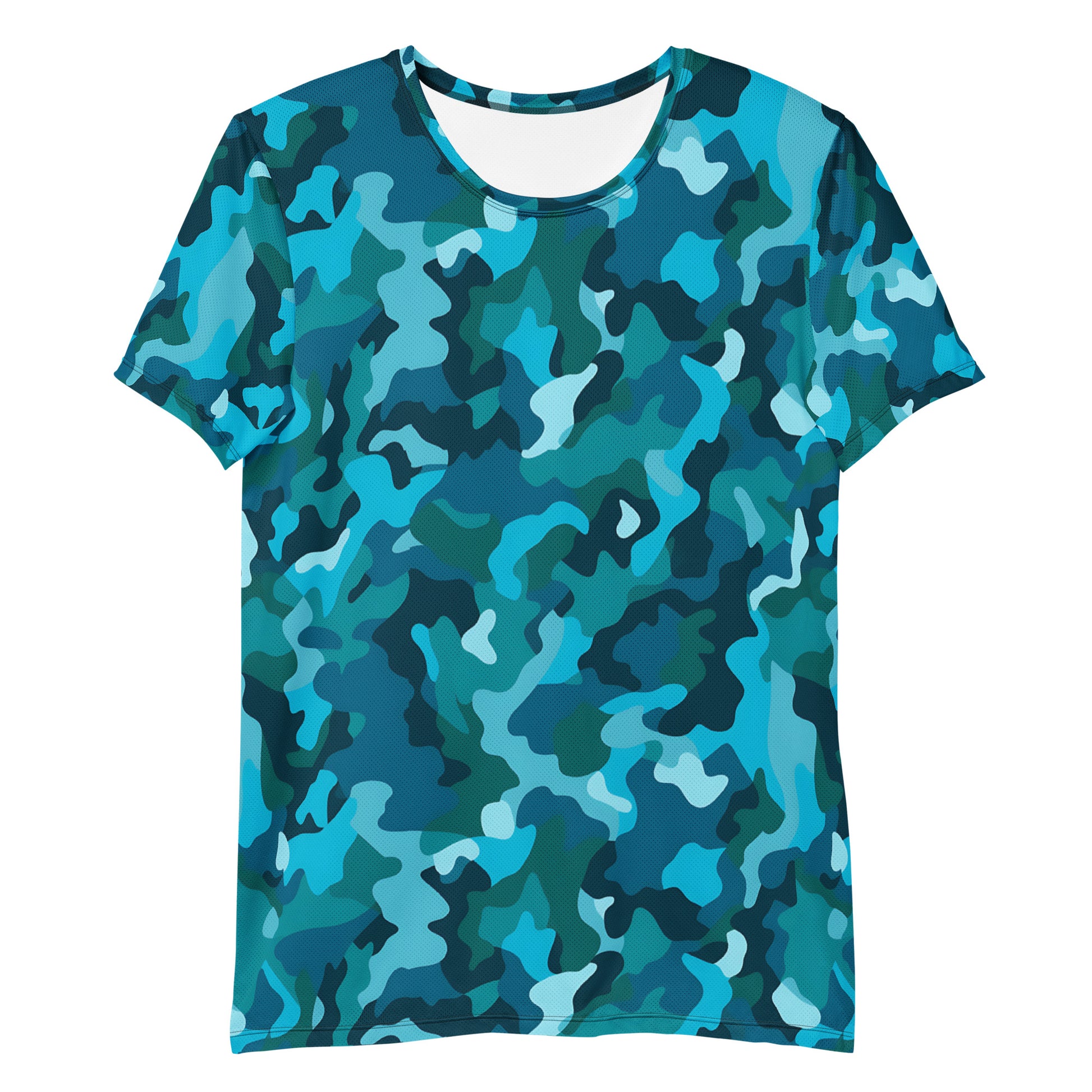 Blue Camouflage v4 Sport-T-Shirt für Herren Sport T-Shirt JLR Design