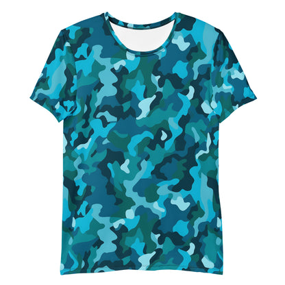Blue Camouflage v4 Sport-T-Shirt für Herren Sport T-Shirt JLR Design
