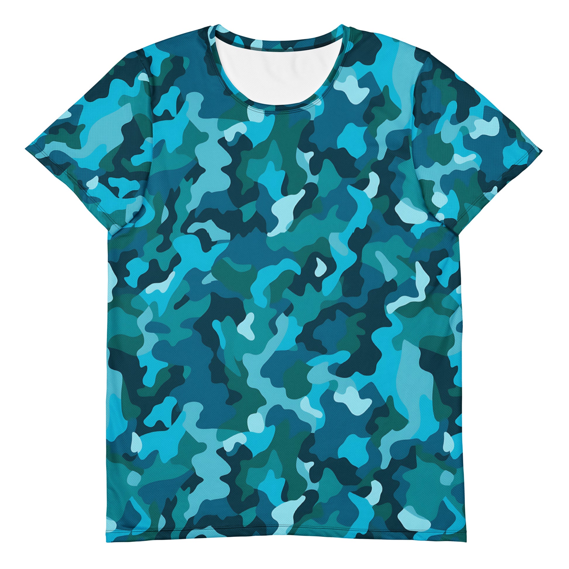 Blue Camouflage v4 Sport-T-Shirt für Herren Sport T-Shirt JLR Design