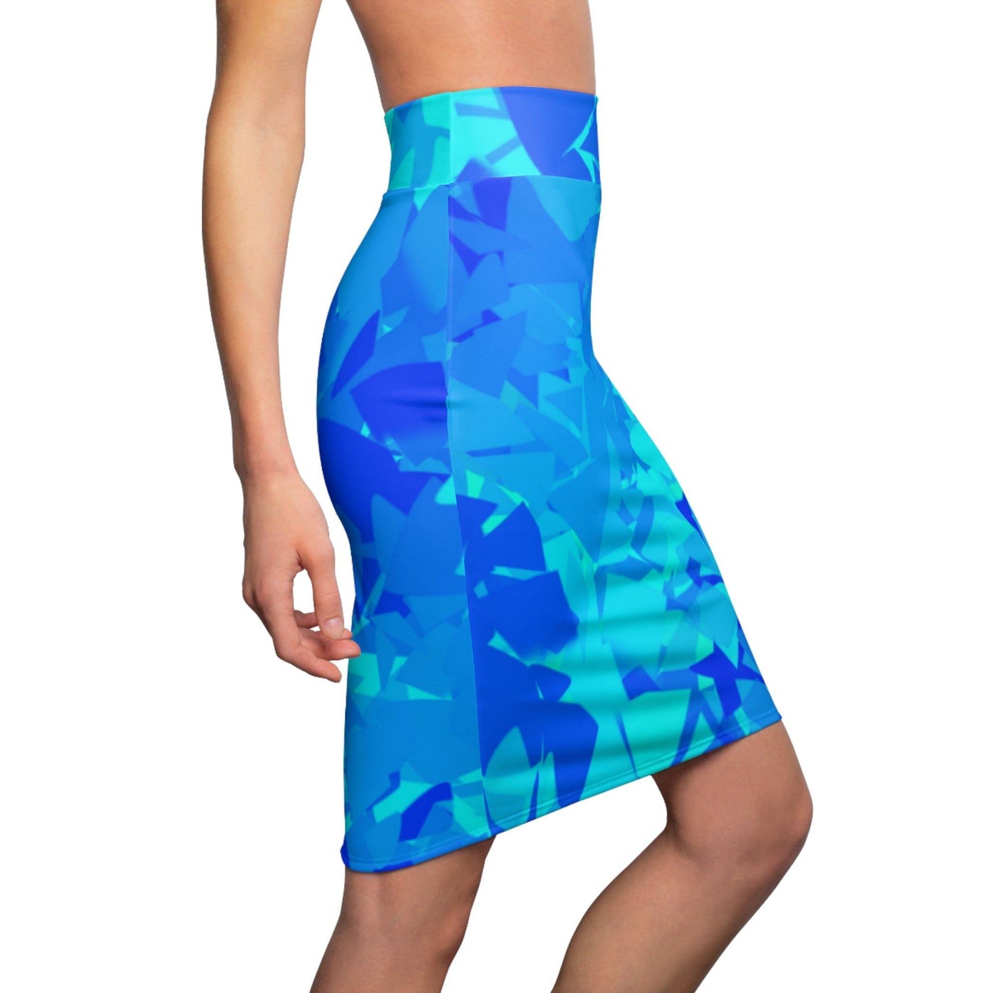 Blue Crystal Bleistiftrock Bleistiftrock 74.99 All Over Print, AOP, AOP Clothing, Assembled in the USA, Assembled in USA, Bleistiftrock, Blue, Crystal, Made in the USA, Made in USA, Skirts & Dresses, Sublimation, Women's Clothing JLR Design