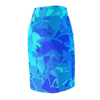 Blue Crystal Bleistiftrock Bleistiftrock 74.99 All Over Print, AOP, AOP Clothing, Assembled in the USA, Assembled in USA, Bleistiftrock, Blue, Crystal, Made in the USA, Made in USA, Skirts & Dresses, Sublimation, Women's Clothing JLR Design
