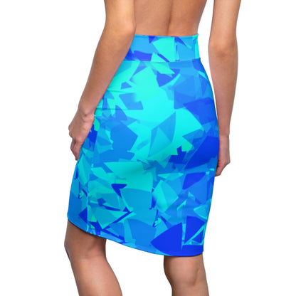 Blue Crystal Bleistiftrock Bleistiftrock 74.99 All Over Print, AOP, AOP Clothing, Assembled in the USA, Assembled in USA, Bleistiftrock, Blue, Crystal, Made in the USA, Made in USA, Skirts & Dresses, Sublimation, Women's Clothing JLR Design