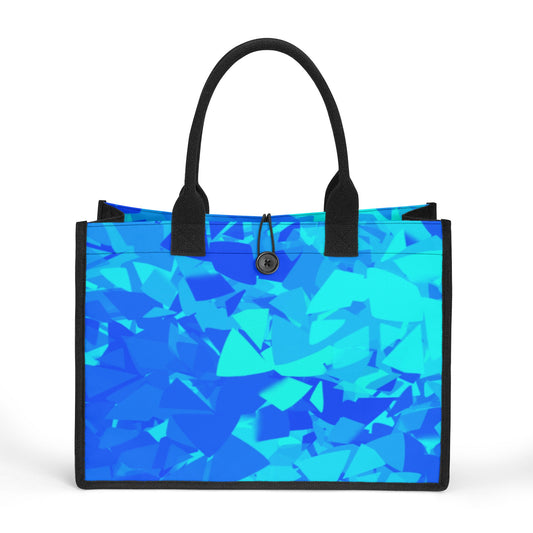 Blue Crystal Canvas Shopper Tasche Einkaufstasche JLR Design