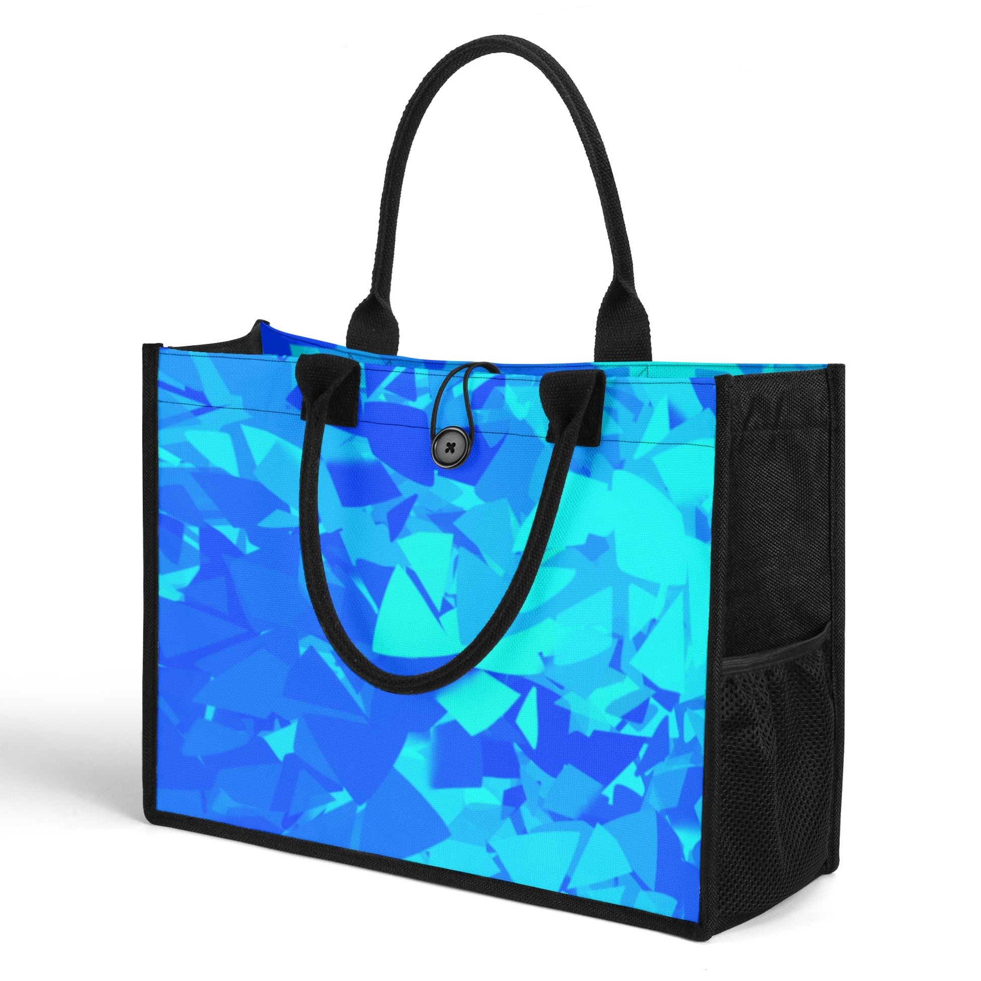 Blue Crystal Canvas Shopper Tasche Einkaufstasche JLR Design