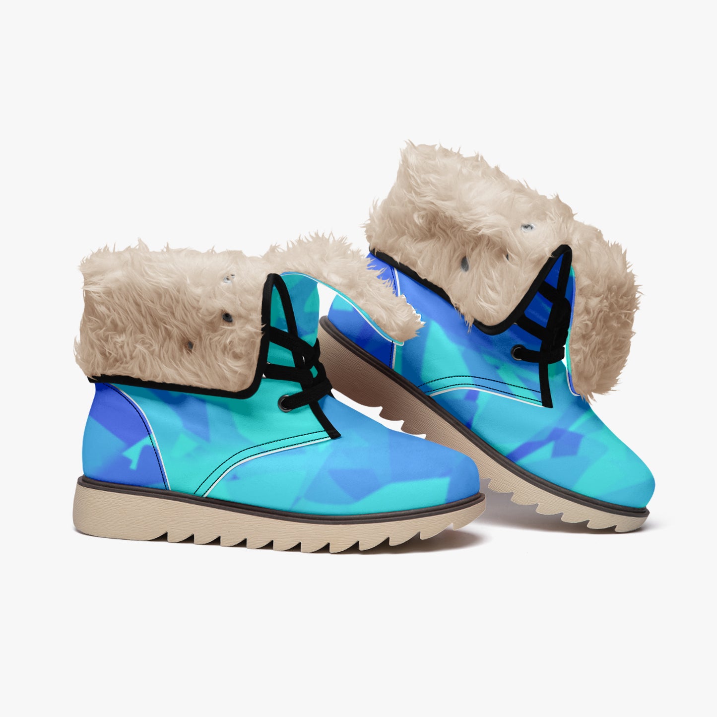Blue Crystal Chic Boots mit Plüschfutter Stiefel JLR Design