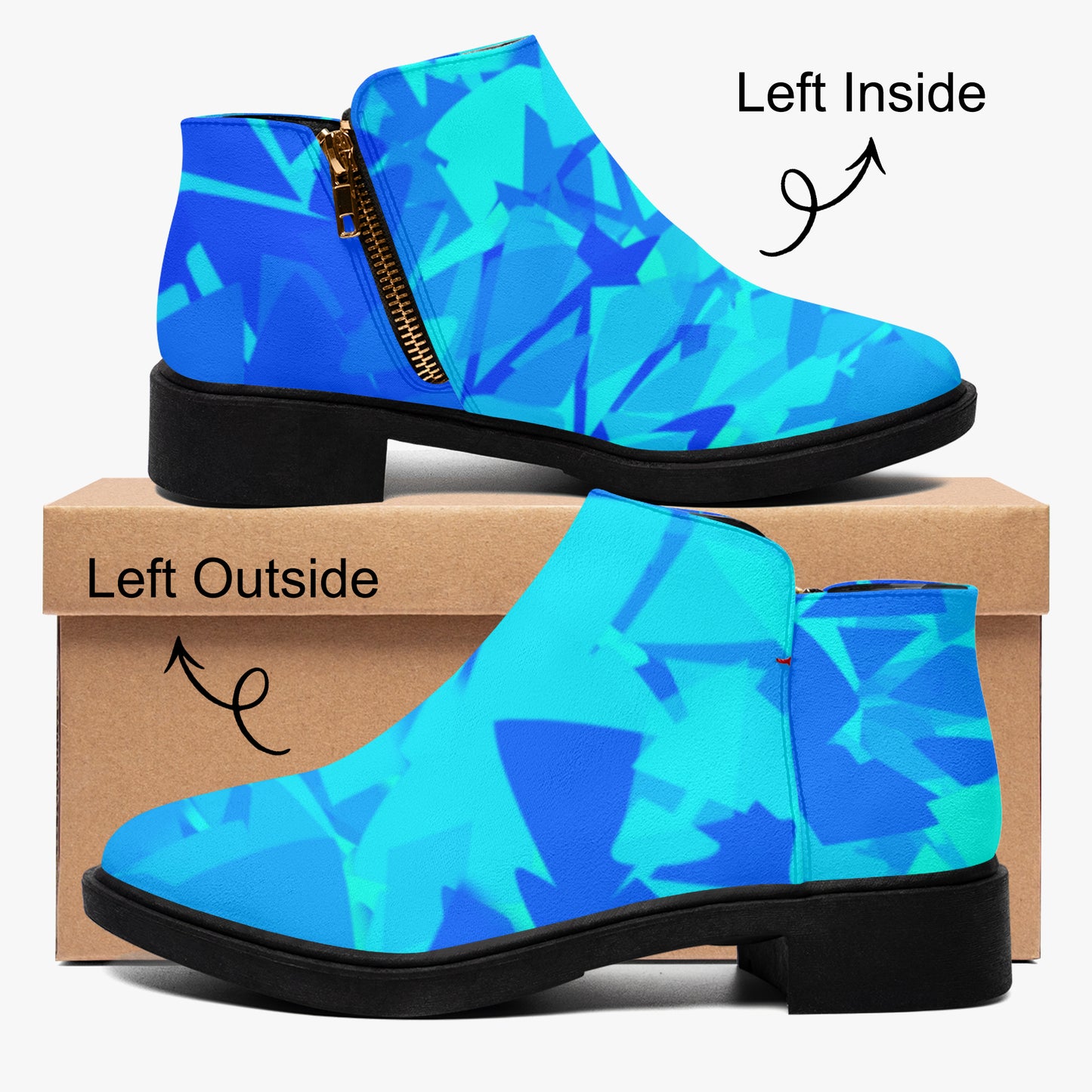 Blue Crystal elegante Reißverschluss-Stiefeletten Stiefeletten JLR Design