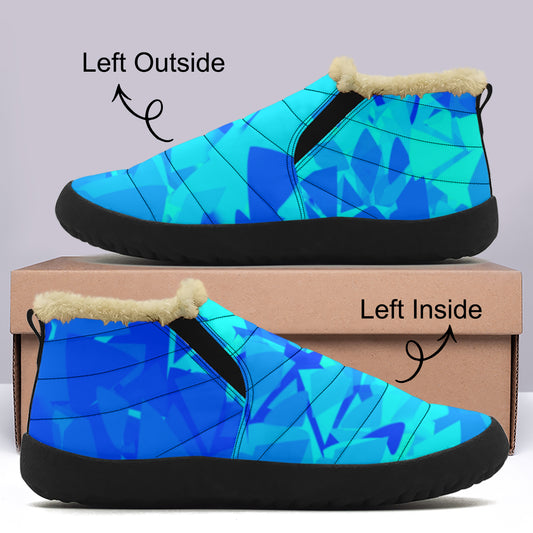 Blue Crystal Faux Fur Slipper Slipper JLR Design