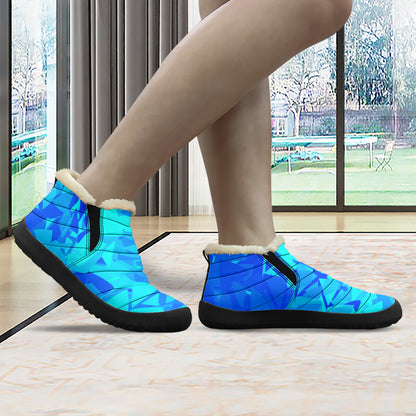 Blue Crystal Faux Fur Slipper Slipper JLR Design