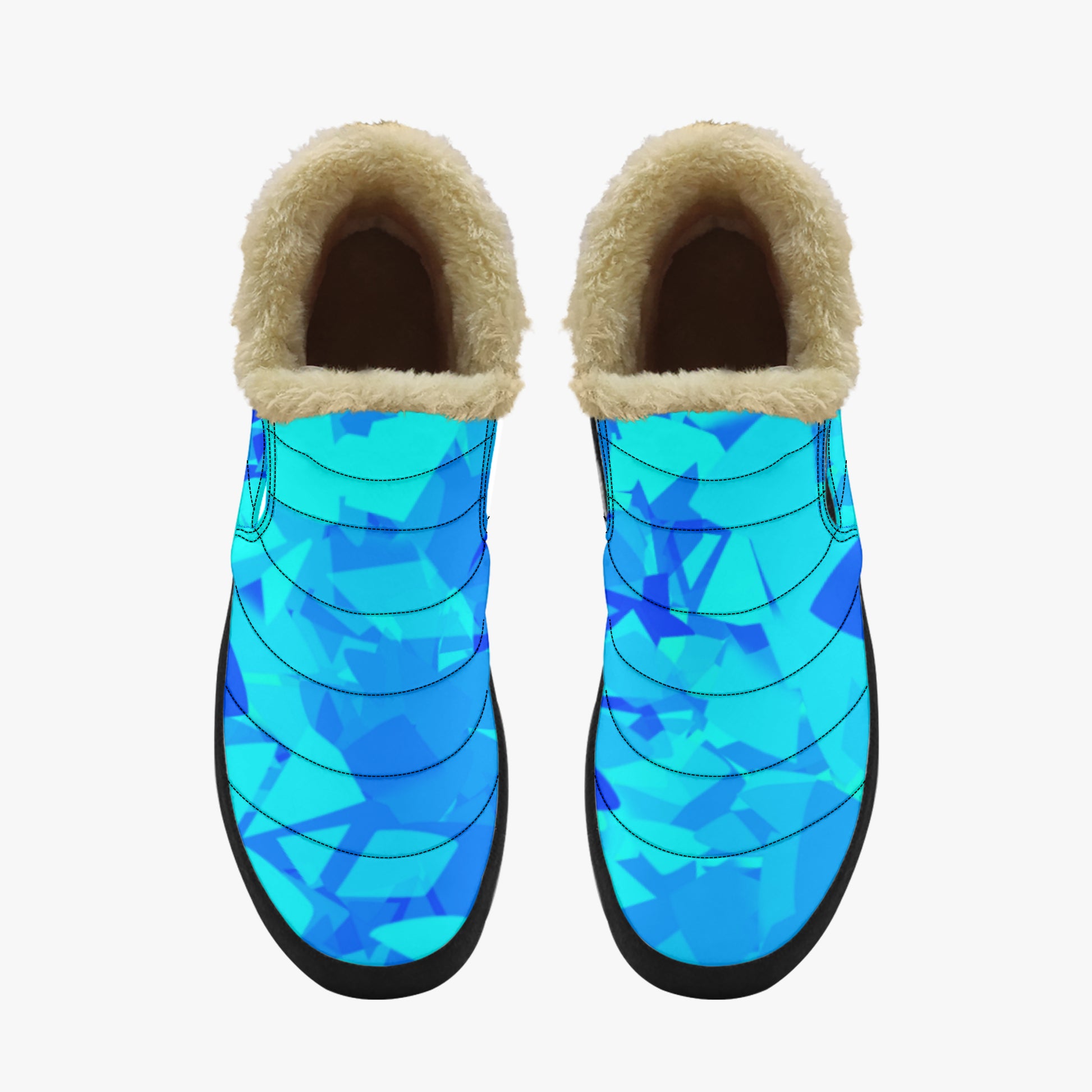 Blue Crystal Faux Fur Slipper Slipper JLR Design