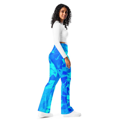 Blue Crystal High Waist Flare Leggings Flare Leggings 69.99 Blue, Crystal, Flare, High, Leggings, Waist JLR Design