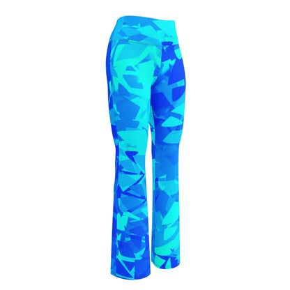 Blue Crystal High Waist Flare Leggings Flare Leggings 69.99 Blue, Crystal, Flare, High, Leggings, Waist JLR Design