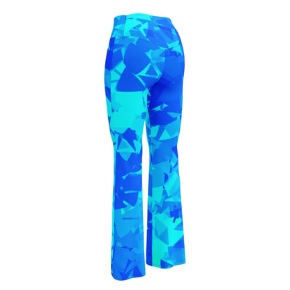 Blue Crystal High Waist Flare Leggings Flare Leggings 69.99 Blue, Crystal, Flare, High, Leggings, Waist JLR Design